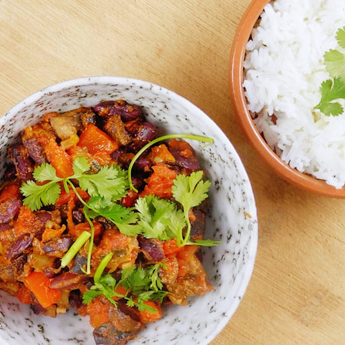 Mushroom and Courgette Chilli