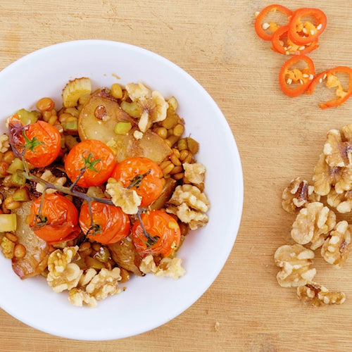 Warm Pear and Walnut Salad